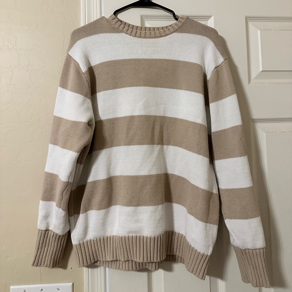 Brandy Melville Beige Striped Sweater
